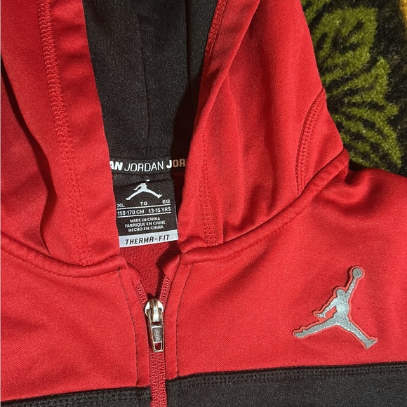 Jordan Red and Black Therma-Fit Hoodie - Picture 2 of 2